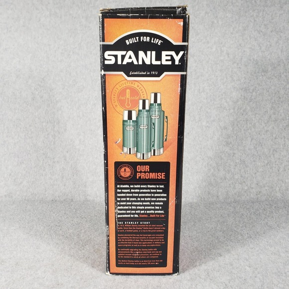 Stanley Classic Green Stainless Steel Vacuum Bottle 1.1 Quart 1 Lt Thermos Cup - Picture 12 of 15